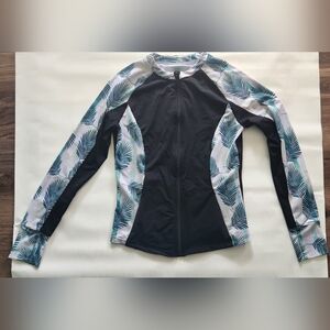 NWOT LOMON Women's Rash Guard Athletic Shirt Quick Dry Zipper SIZE M